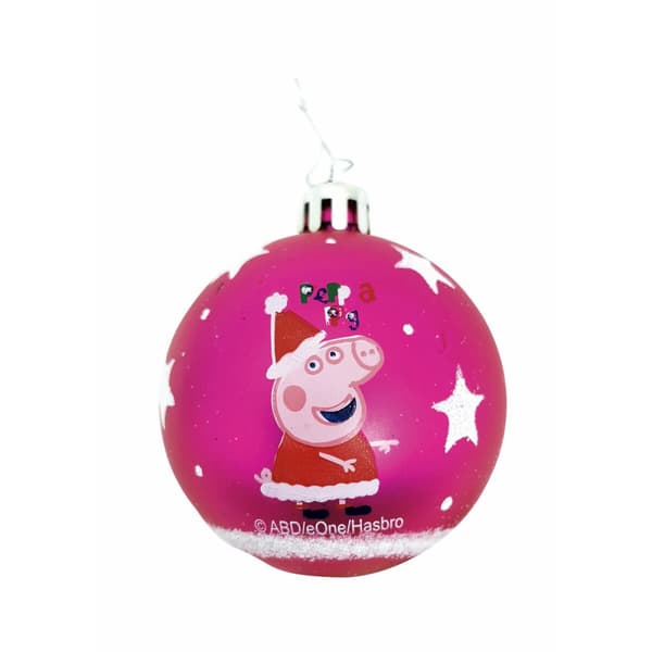 Julekule Peppa Pig Cosy corner Fuksia 10 enheter Plast (Ø 6 cm)