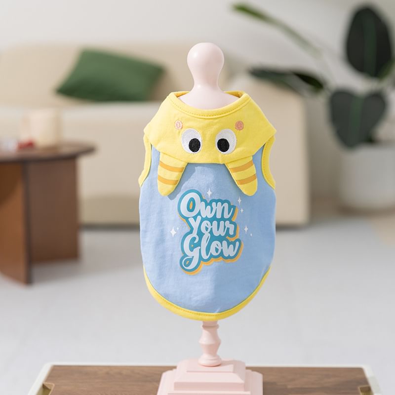 Cissilli - Pet Top met kraag en letters