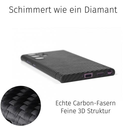 Samsung Galaxy S25 Ultra Echtcarboncover Schutzhülle Ultrathin MagSafe-Modul (10.85.0165) - Schwarz