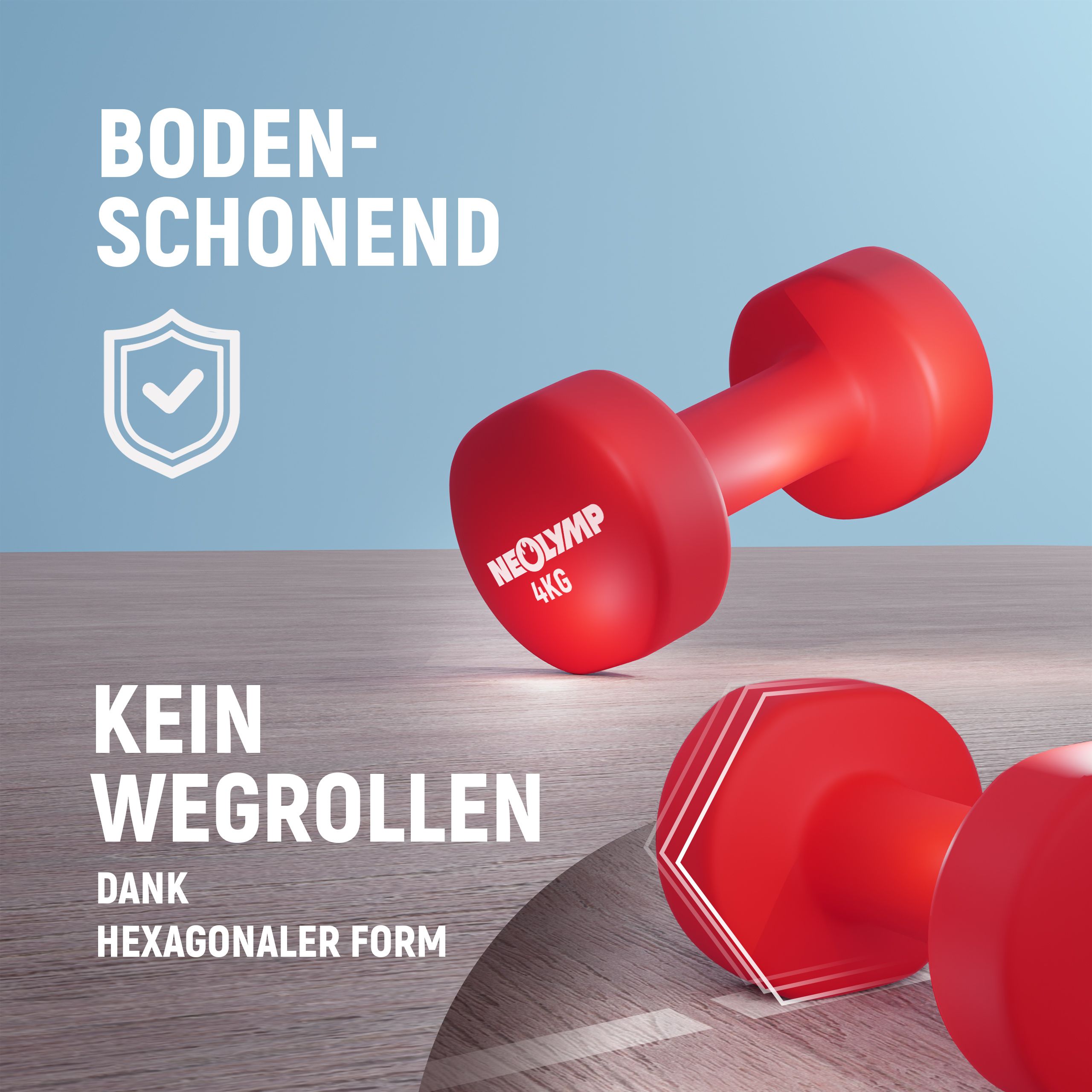 NEOLYMP 2er Set rutschfeste Neopren Hanteln 5 KG