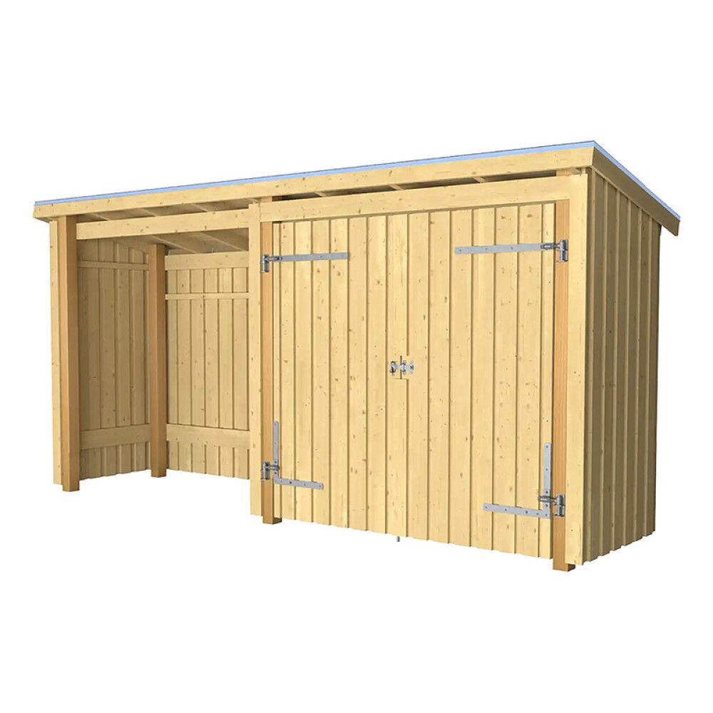REDSKAPSBOD PLUS NORDIC 2 INKL TAKPAPP DOBBELDØR 4,7M²