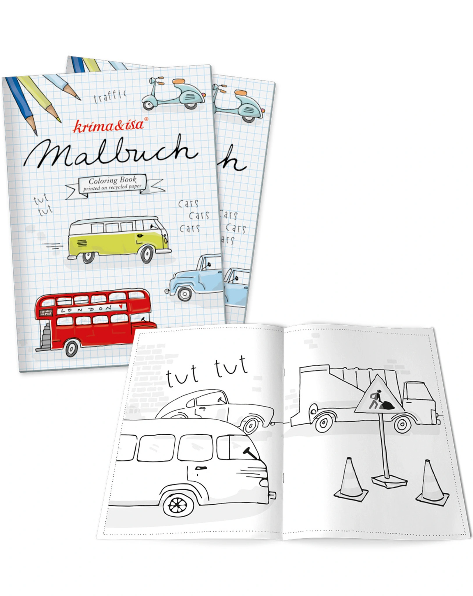 Malbuch AUTO 2er-Set