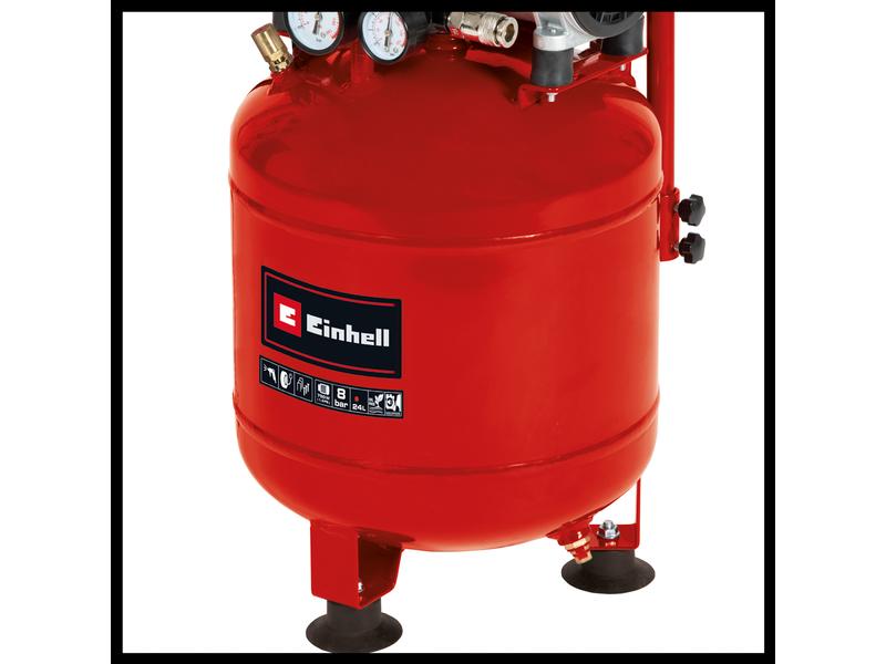 Einhell Kompressor TE-AC 24 Silent Flüsterkompressor mit geringer Geräuschentwicklung