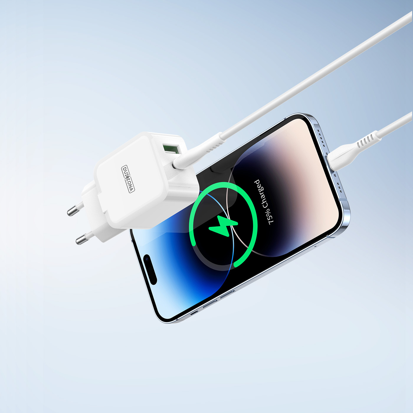 (30W) T7 USB A / USB C GaN Ladegerät Netzteil Power Delivery Quick Charge - Weiss