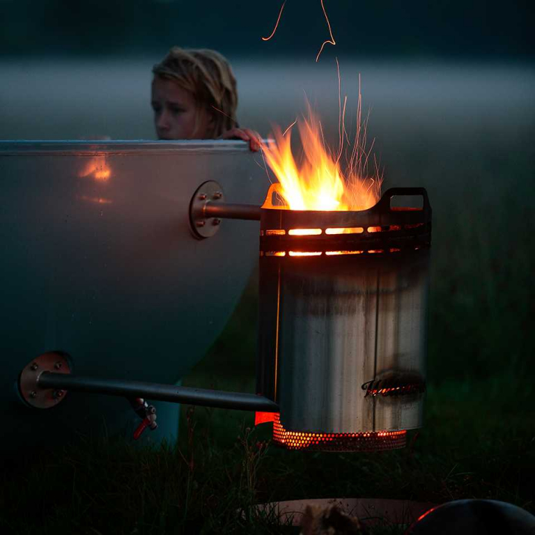 Weltevree Dutchtub Original hottub houtgestookt oranje