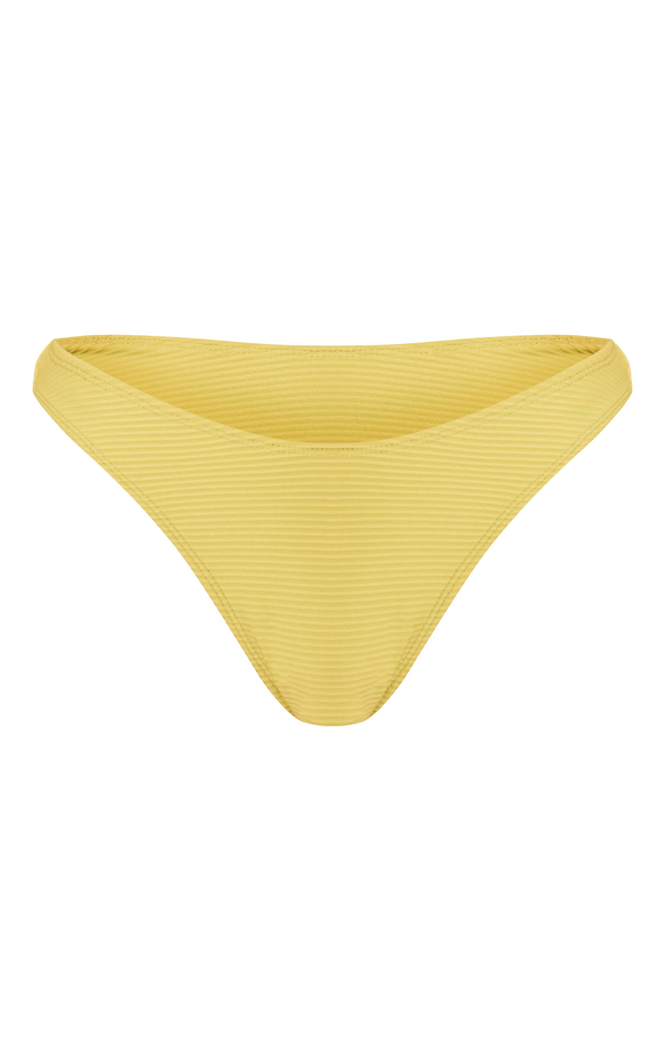 Citron Vert Bas De Bikini Tanga Côtelés