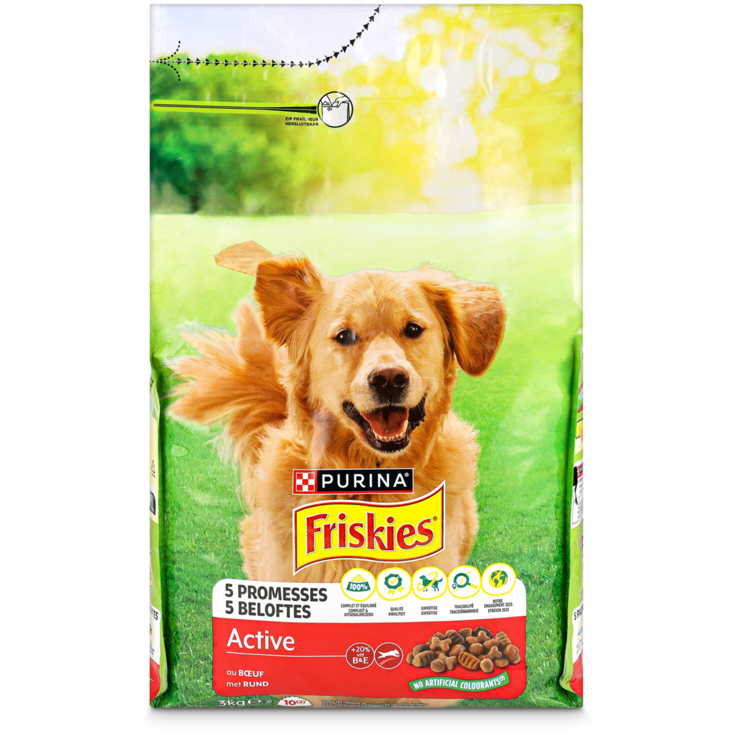 Friskies Active Hunde Trockenfutter Rind