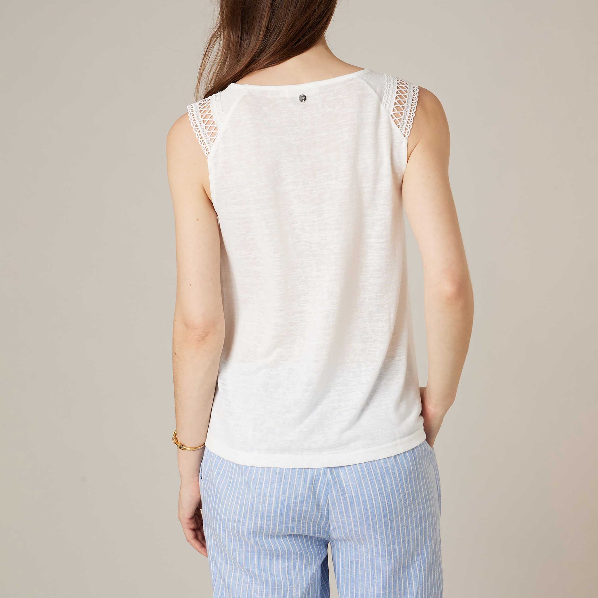 Top Femme blanc