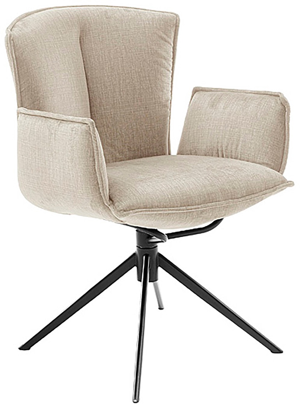 MCA furniture 4-Fussstuhl »NALON Esszimmerstuhl (2er Set) - Stuhl« (Set) 2 Stk.360° drehbar, Schwingfunktion, Metall, Veloursoptik, belastbar 120 kg