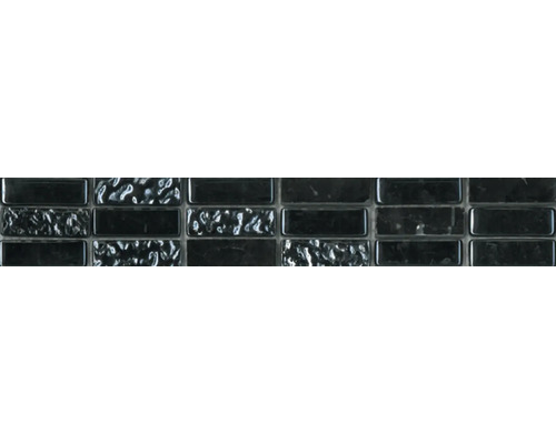 Rand Carrara glas-steen zwart 30x4,8 cm