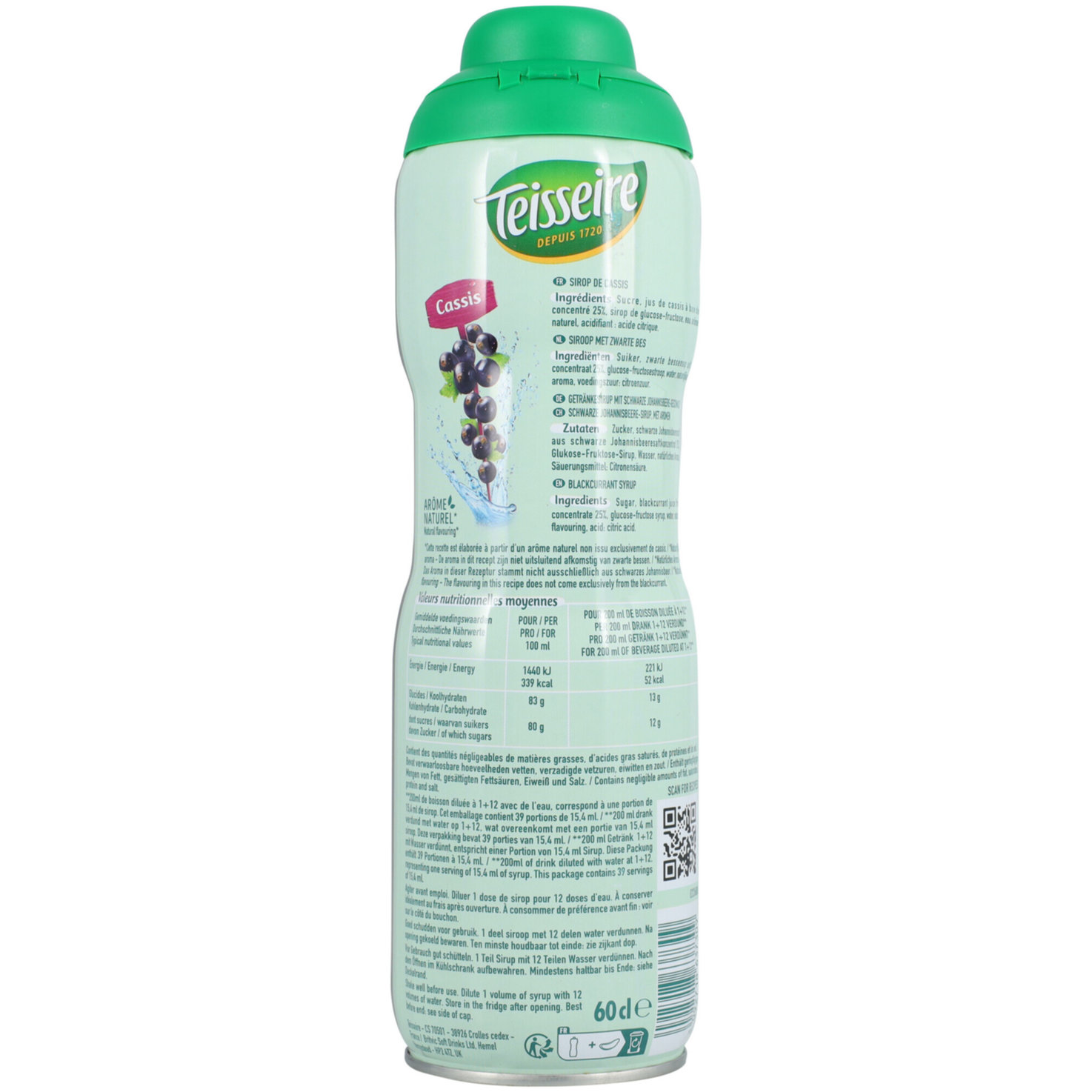Teisseire Schwarze Johannisbeere-Sirup -60cl