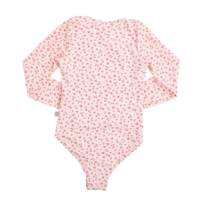 Combinaison de bain anti-UV léopard rose