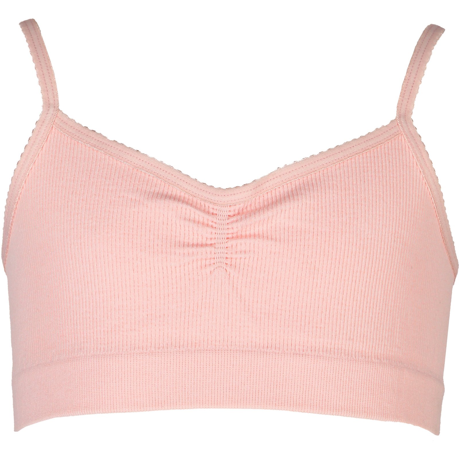 Mädchen-Bustier Rib seamless, 2 Stück rosa