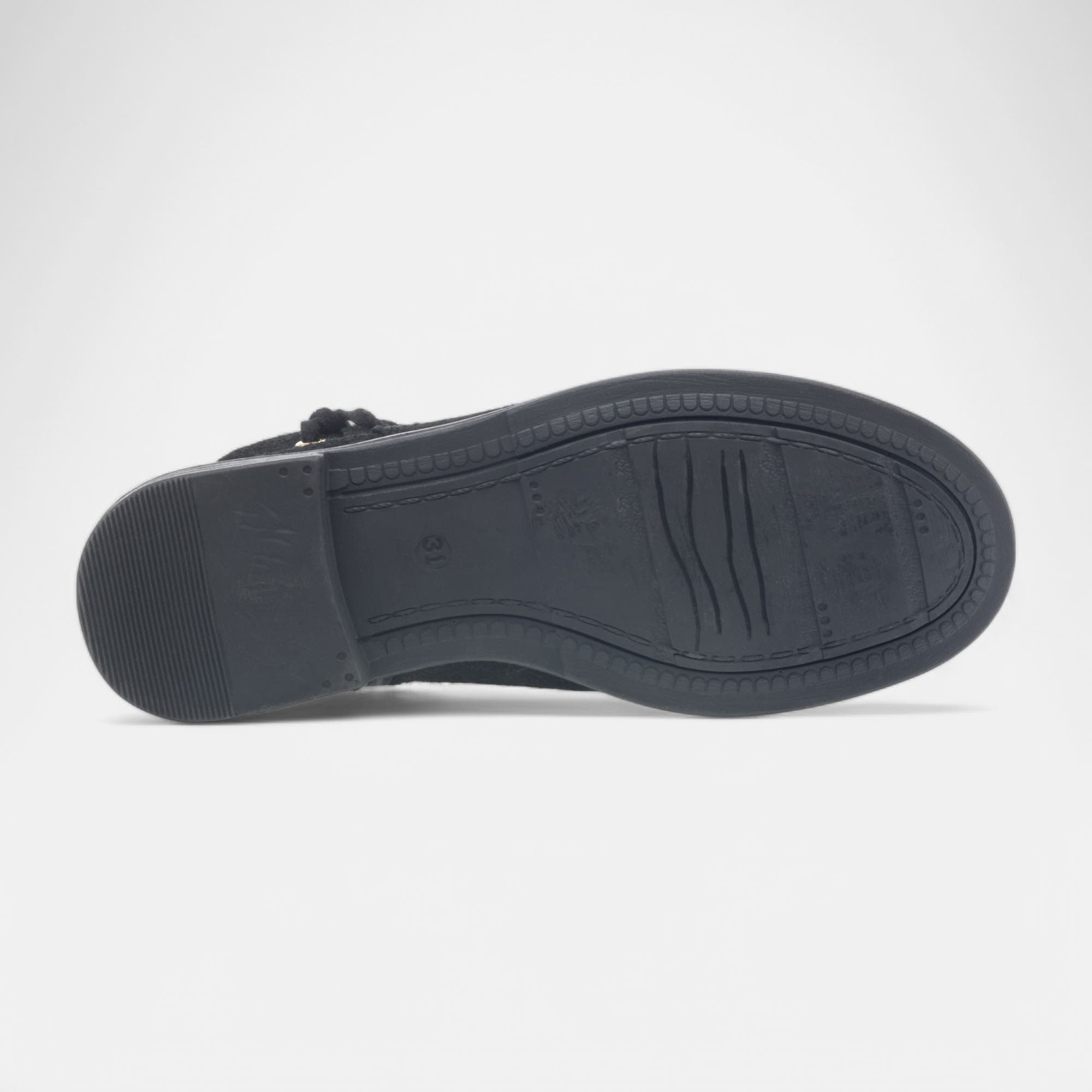 Bottines Fille en cuir noir