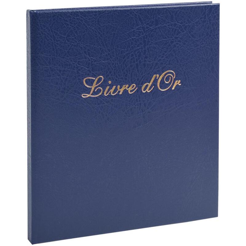 Livre d'or Balacron avec titre 140 pages blanches - 21x19 cm vertical - Couleurs assorties