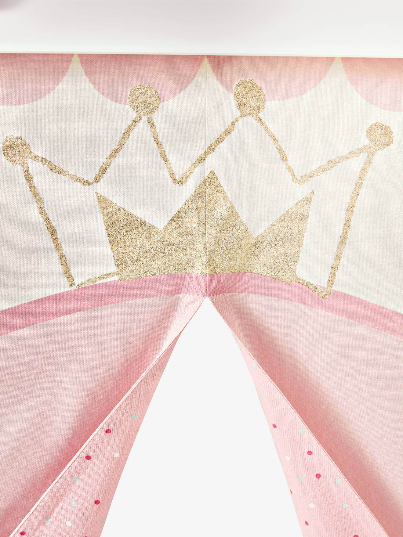 Tenda de cama Princesa Encantada, rosa claro, lisa com motivos.