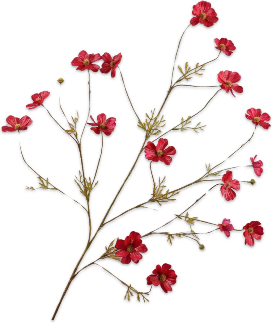 Silk-ka kunstbloem Cosmea rood 104 cm
