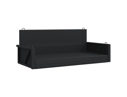 VIDAXL - Balancelle noir 119x56x48 cm résine tressée