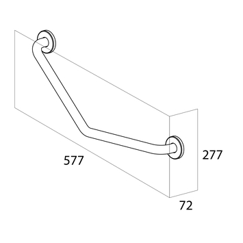 Tiger Wandbeugel Libra met Hoek 135° RVS