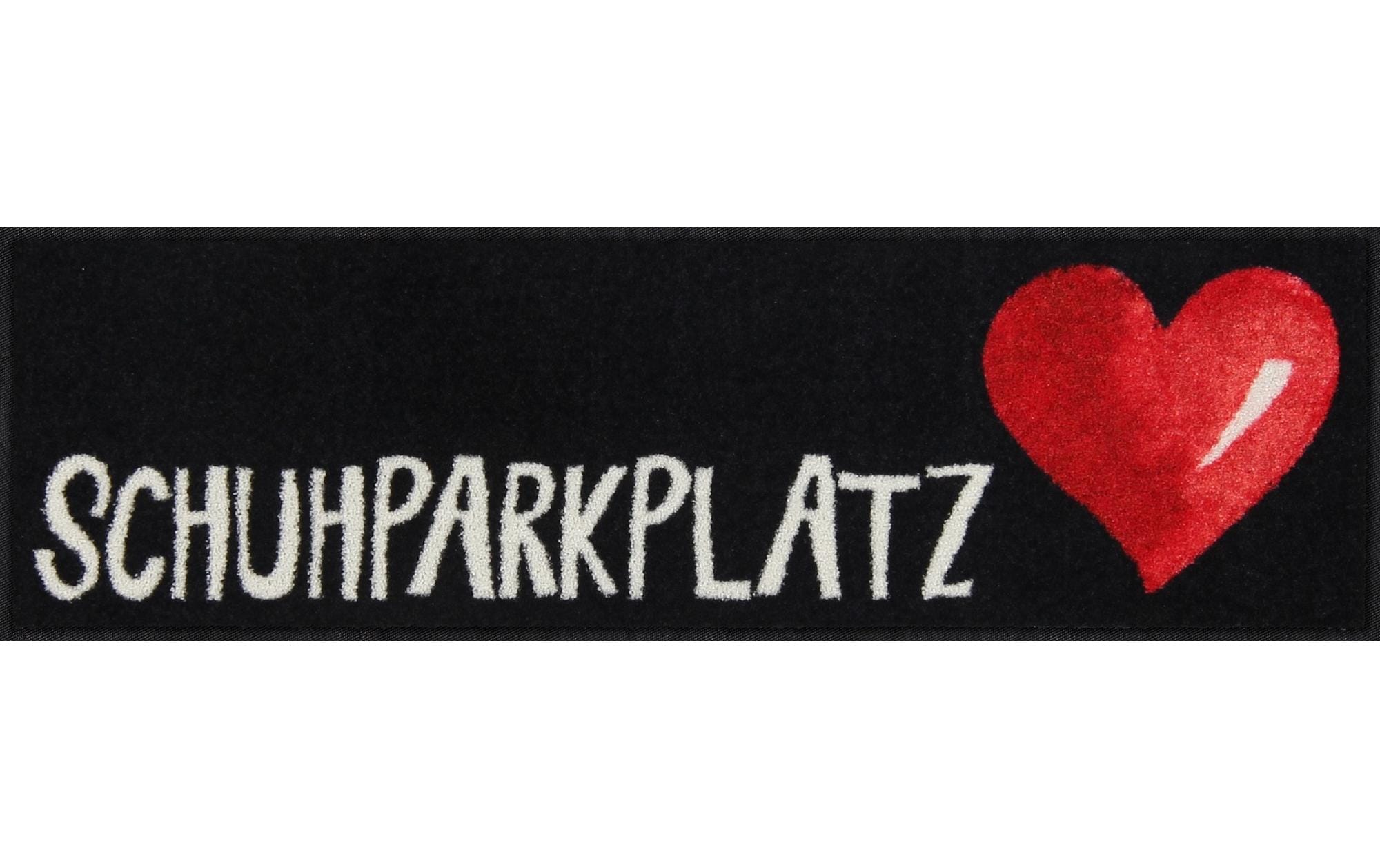 Fussmatte Schuhparkplatz Herz 30 cm x 100 cmRutschfeste Schmutzfangmatte