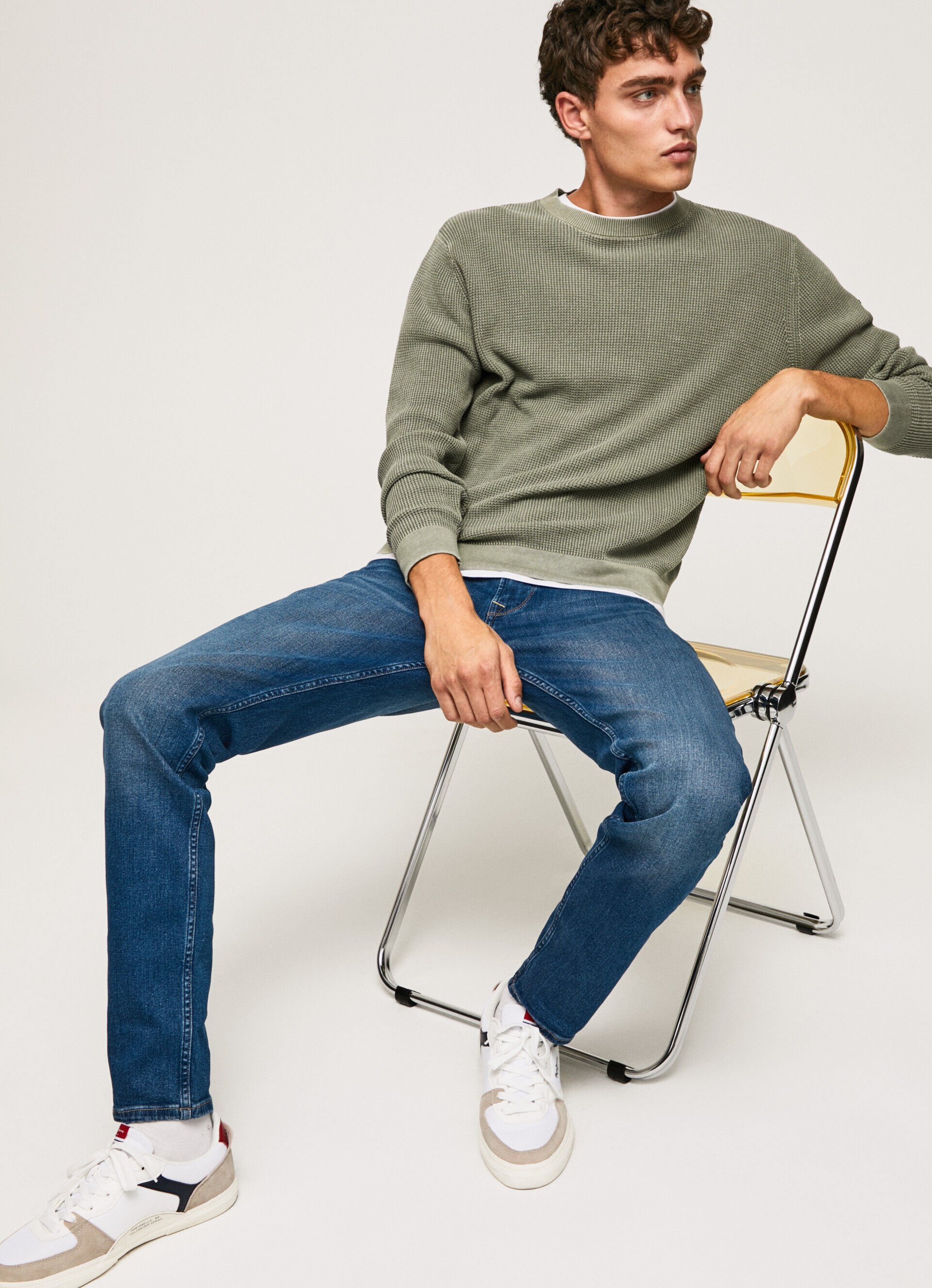 Calça jeans Stanley, corte e cintura regulares - jeans
