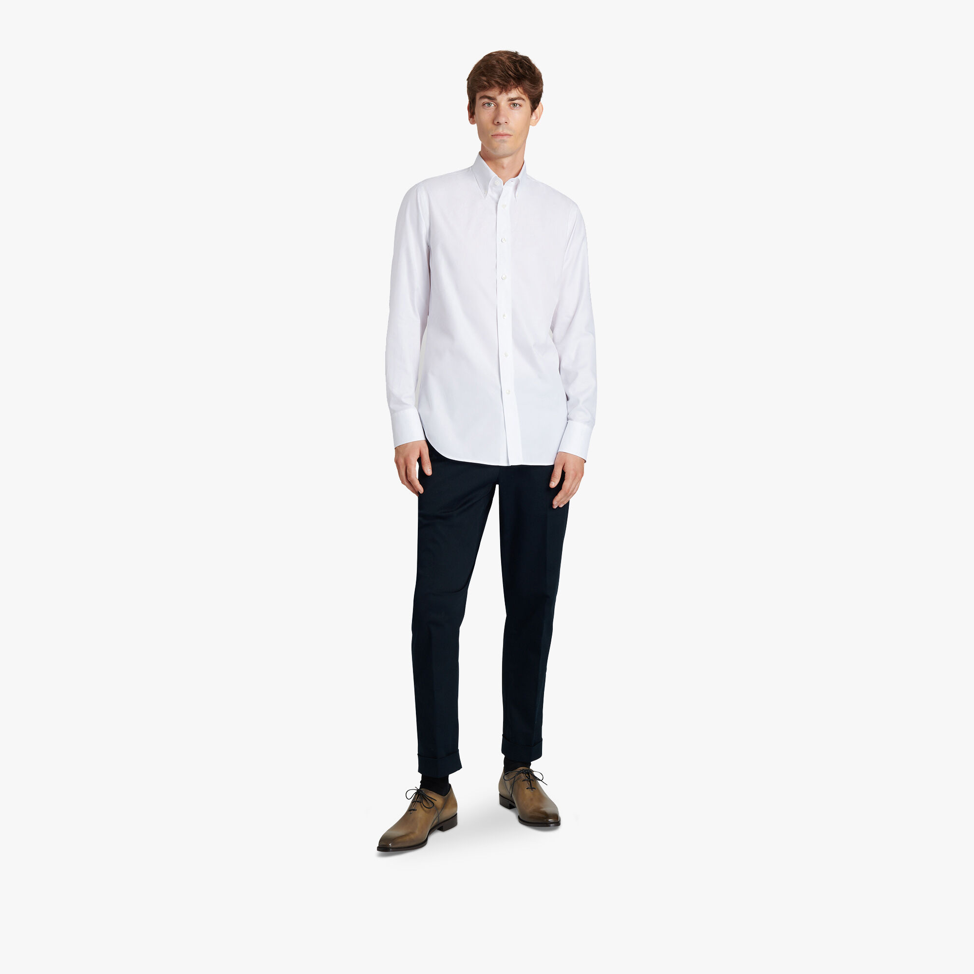Chemise Alessandro À Col Boutonne En Coton Scritto