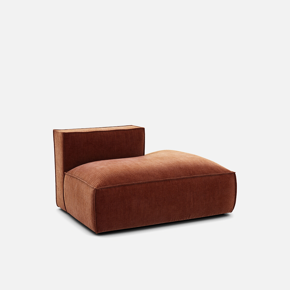 LA REDOUTE INTERIEURS<br>Sofá lounge, direito, veludo vintage, Seven