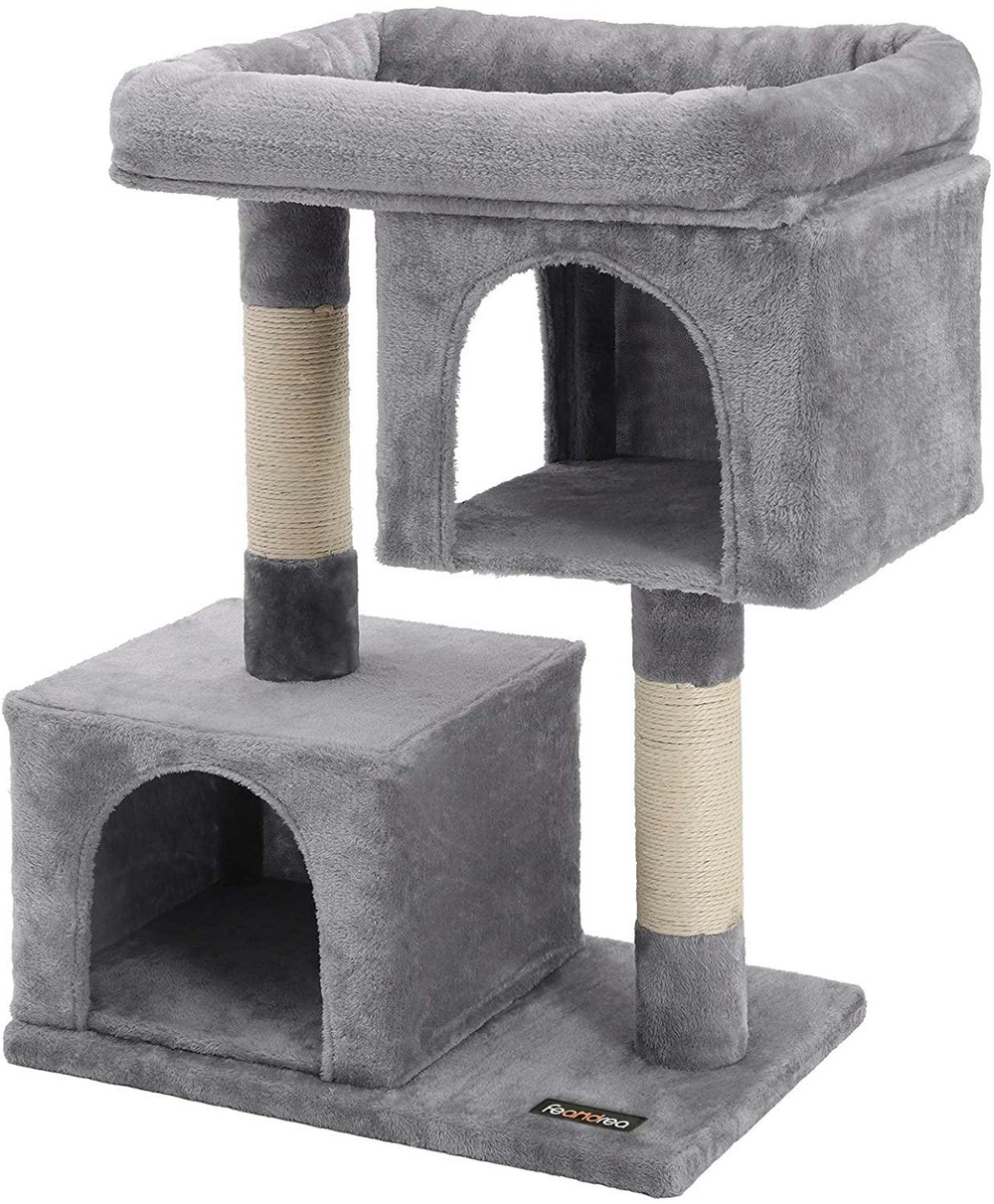 Arbre à chat 84 cm gris clair