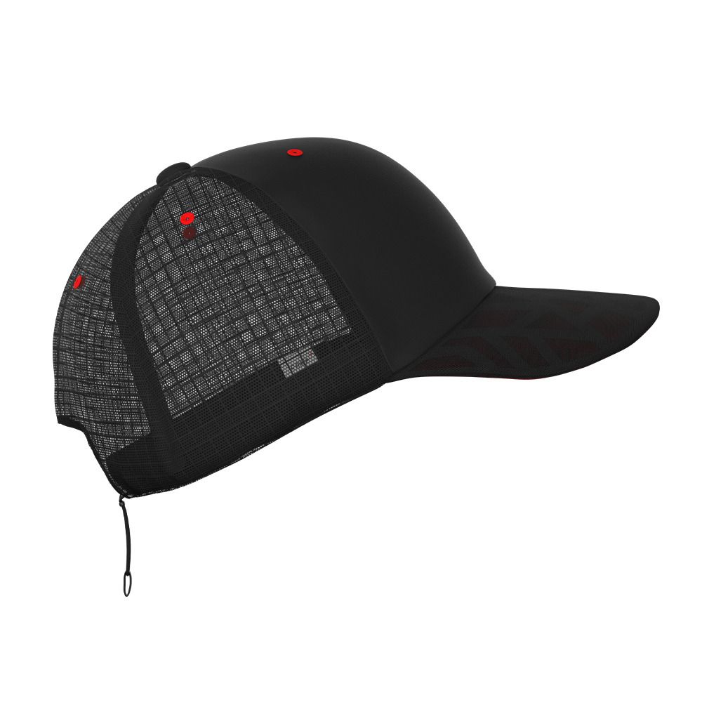 Compressport RACING TRUCKER - Casquette black/red