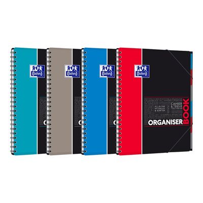 Oxford Etudiants - Cahier trieur Organiserbook A4+ (24 x 29,7 cm) - 160 pages - grands carreaux (Seyes) - disponible dans différentes couleurs
