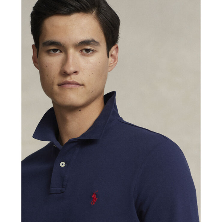Polo Ralph Lauren Custom Slim Fit Mesh Polo Navy