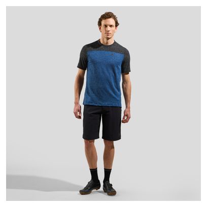 T-Shirt VTT Odlo X-Alp Linencool Noir/Bleu