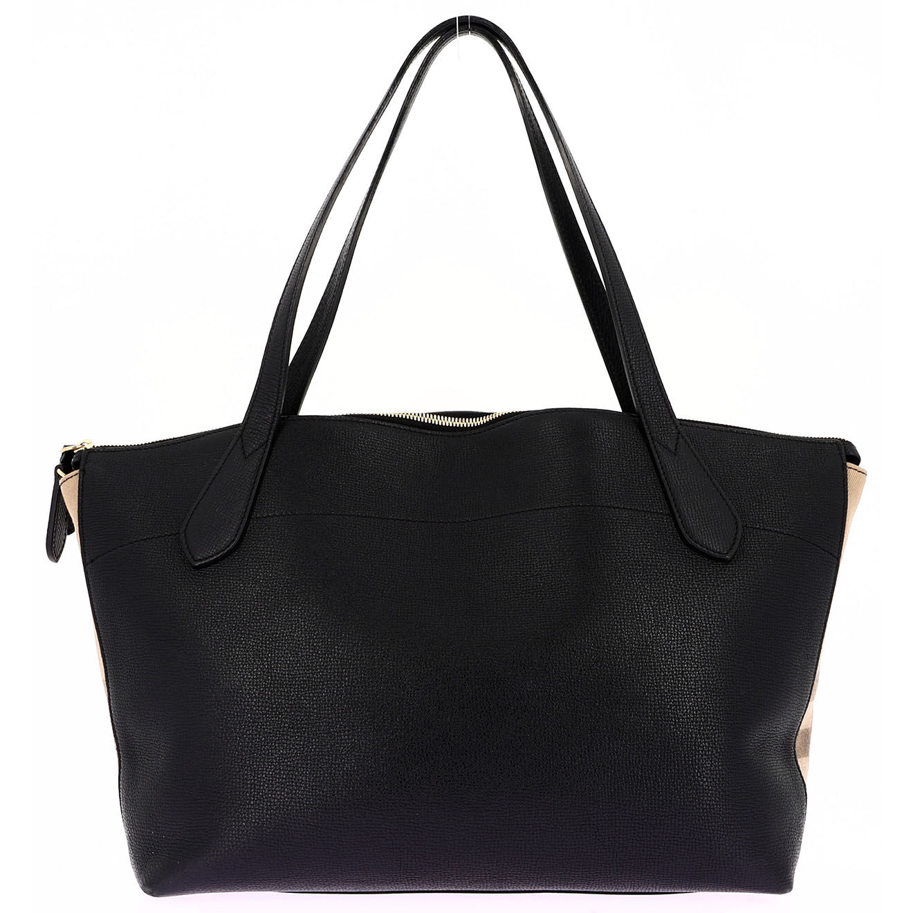 Burberry Sac porté épaule en Cuir Check noir - Parfait état - Longueur 48 cm