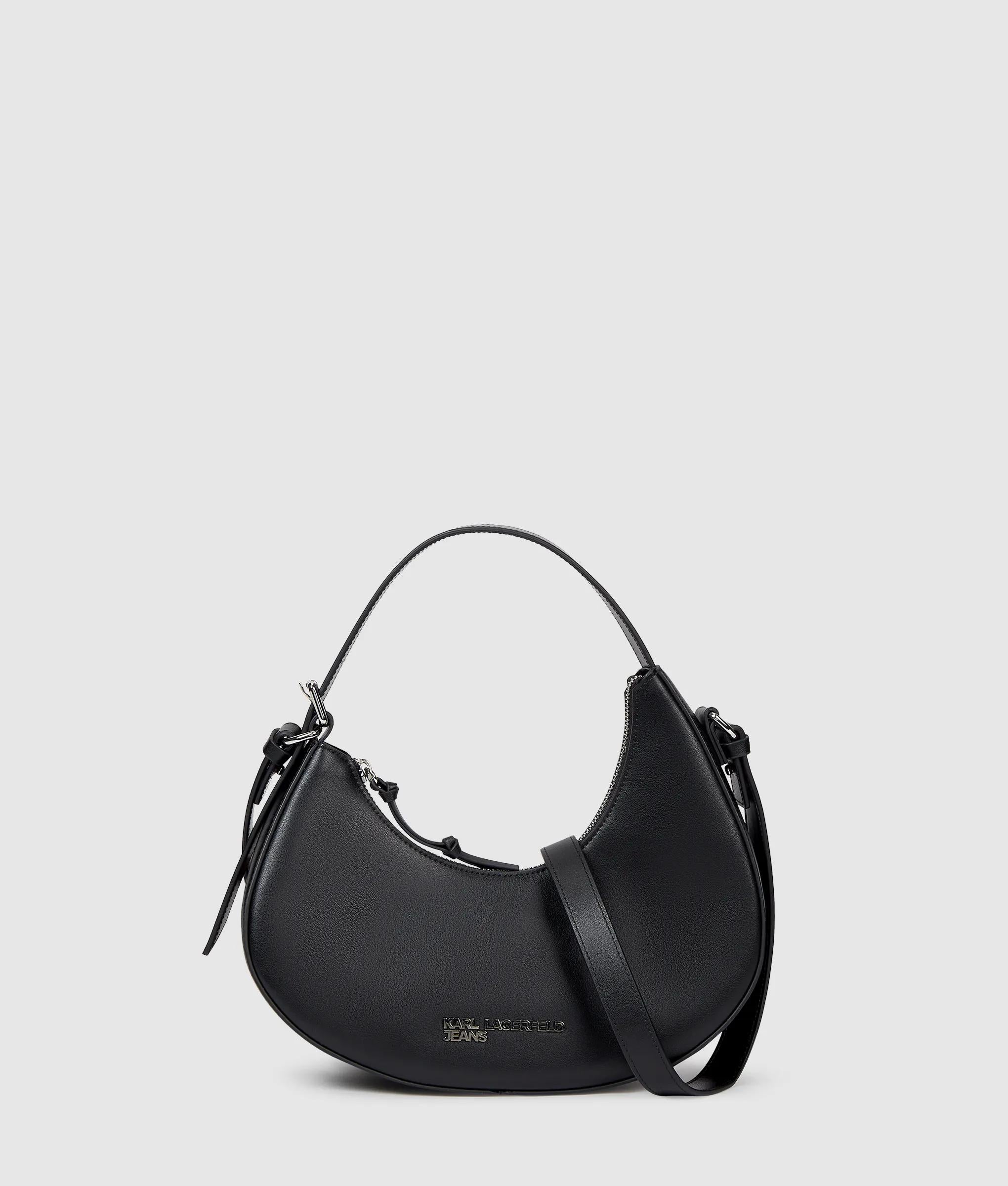 Tas met ronde, leren handgreep