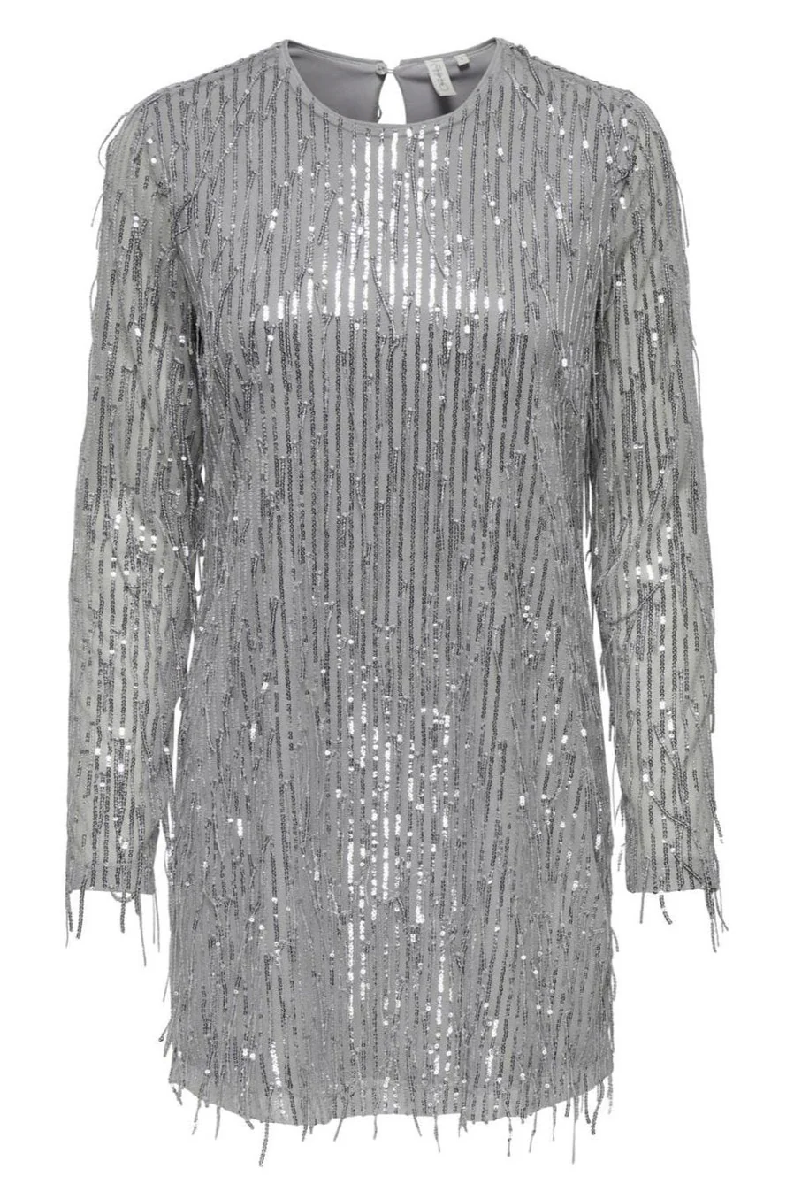 Only Onlanika Spacy Ls Short Dress 4627076 vapor blue silver sequins