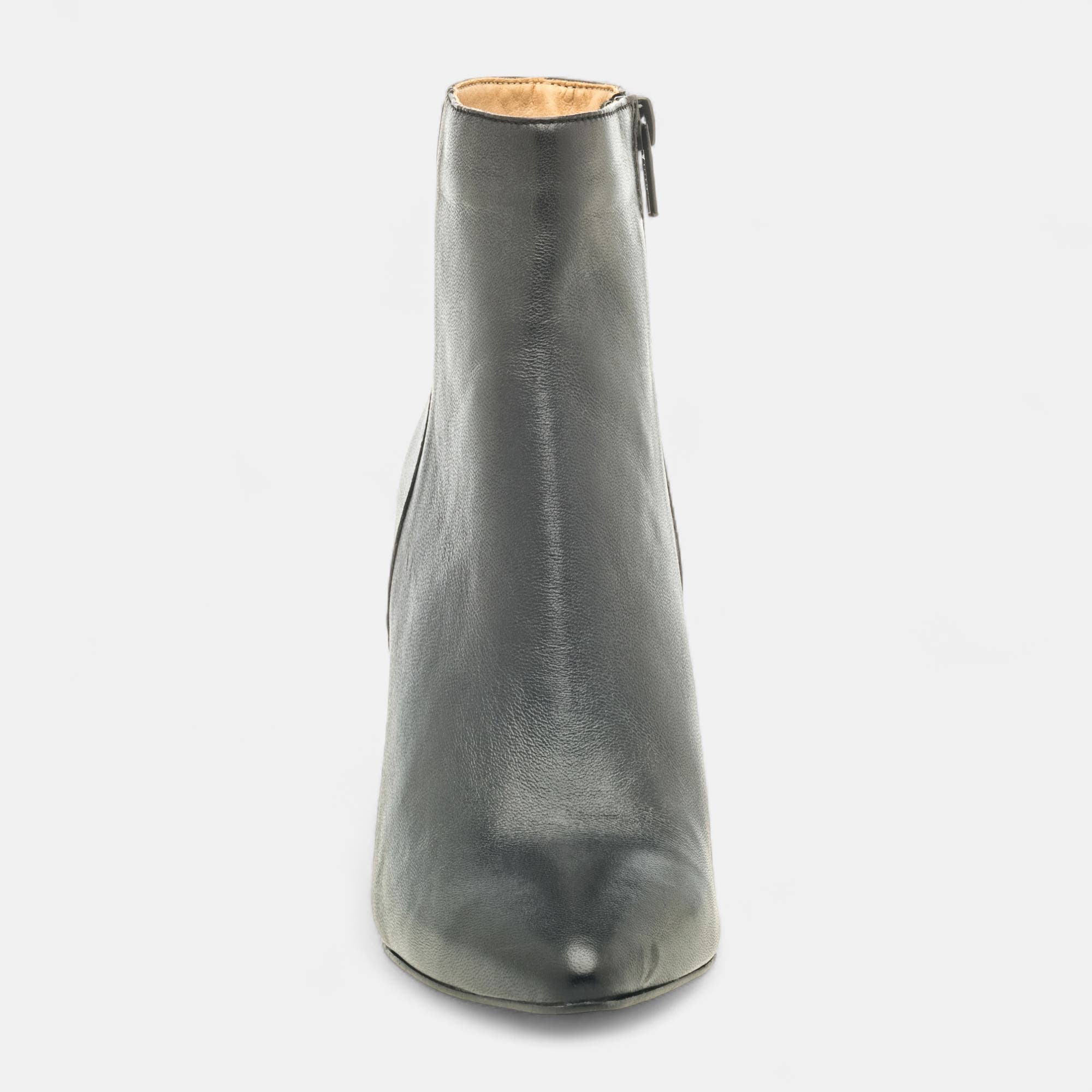 Bottines à talon Femme en cuir noir