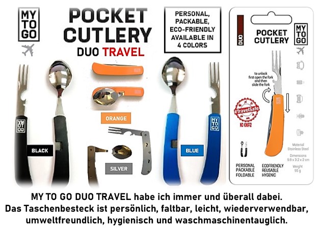 MY TO GO DUO TRAVEL 2 in 1 Taschenbesteck