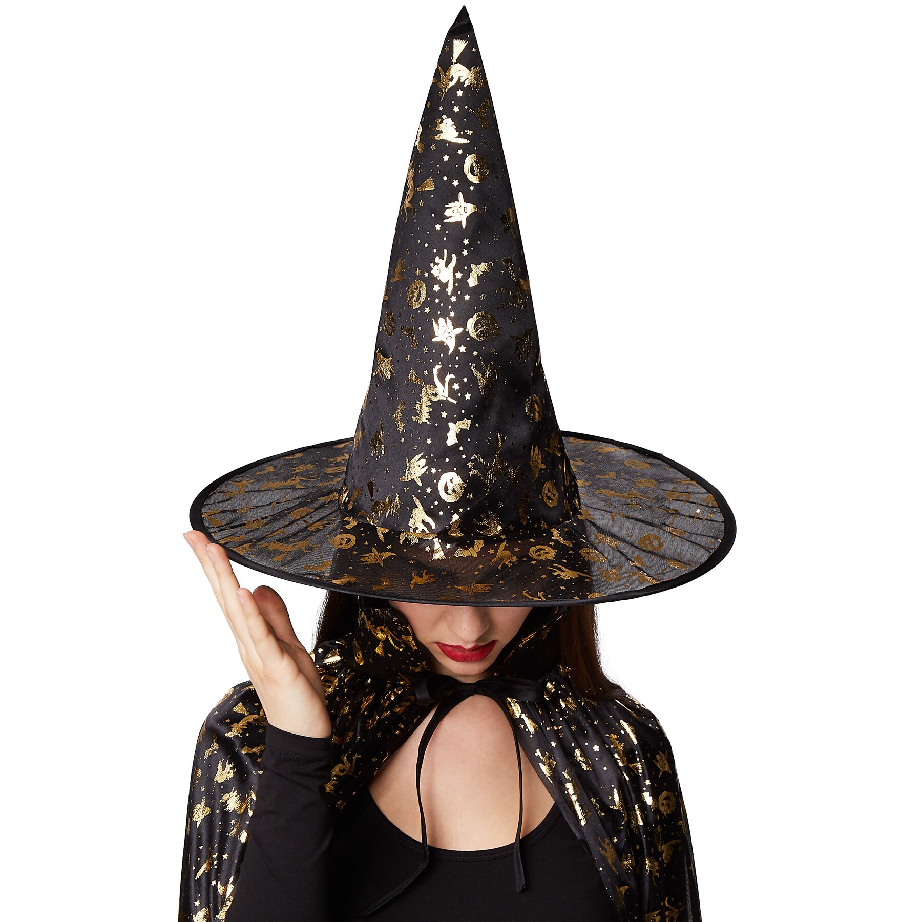 tectake® Unisex Erwachsene Set Hut und Umhang Halloween
