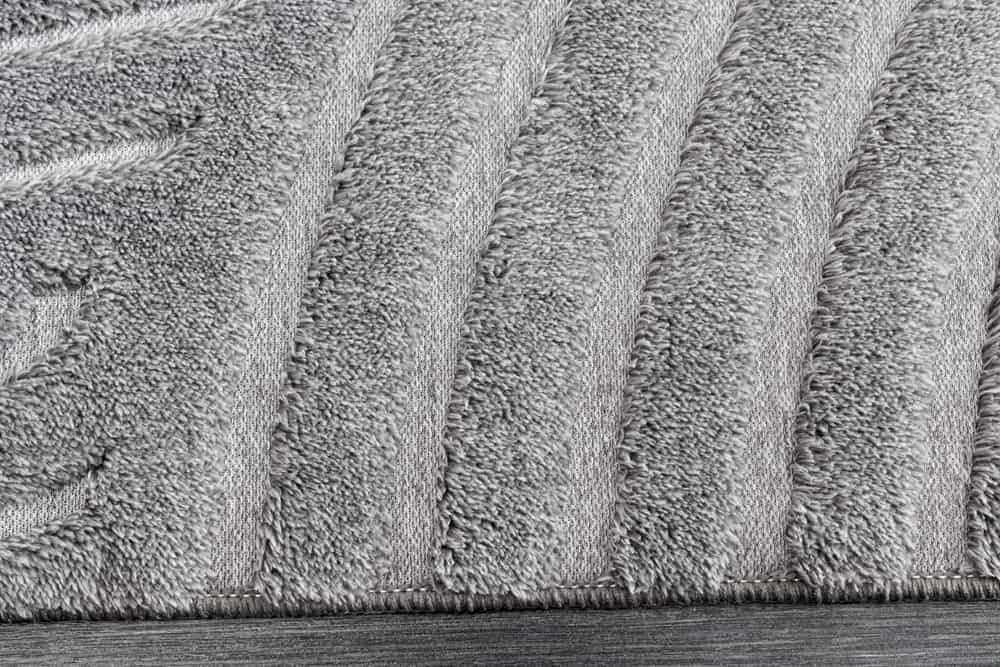 Moderner Teppich ART DECO 230x160cm grau Kurzflor Indoor Hoch-Tief-Effekt
