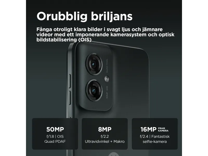Motorola Moto G55 - 5G smartphone - dual-SIM - RAM 8 GB / Intern hukommelse 256 GB - microSD slot - LCD-skærm - 6.49