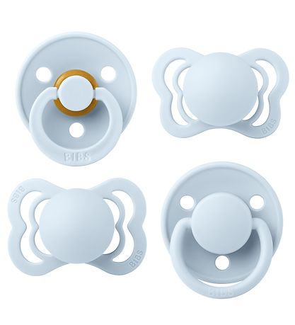 BIBS Schnuller - Try-it-Kollektion - 4er-Pack - Gr. 1 - Baby Blu