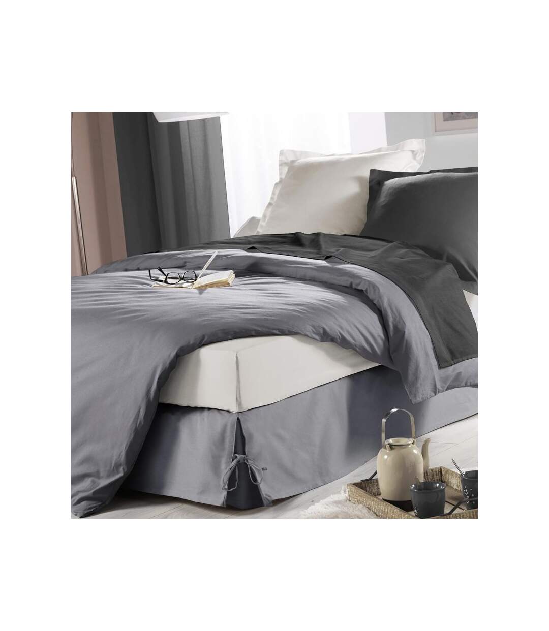 Cache Sommier Sommina 160x200cm Gris