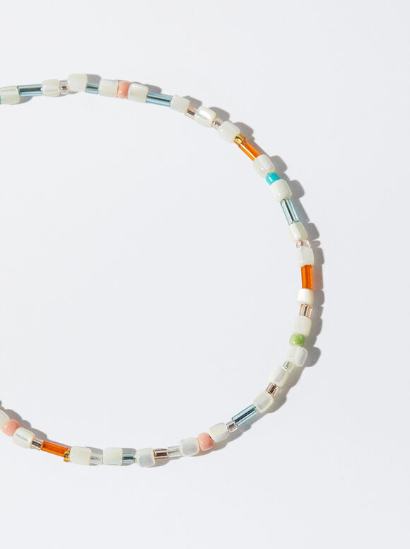 Pulsera Tobillera Com Concha - Multicor