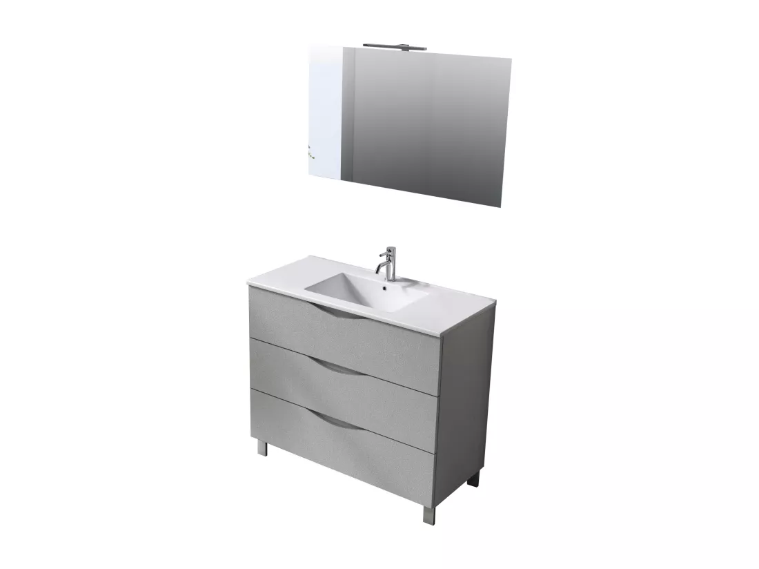 Ensemble de salle de bain 4 pièces PLUTONE blanc