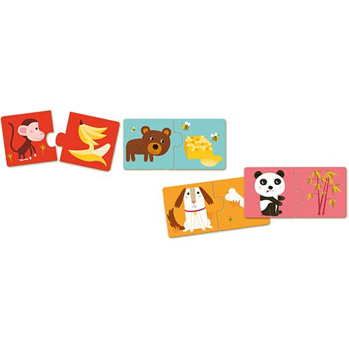 Djeco puzzel duo wie eet wat (10x2st) DJ08166