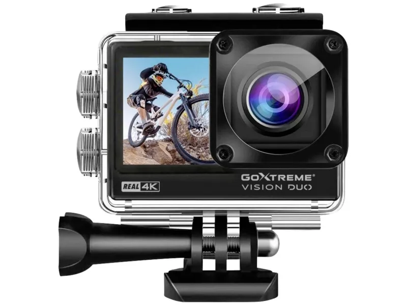Easypix GoXtreme Vision DUO - Action-kamera - 4K / 60 fps - 12.0 MP - Wireless LAN - undervands op til 30 m