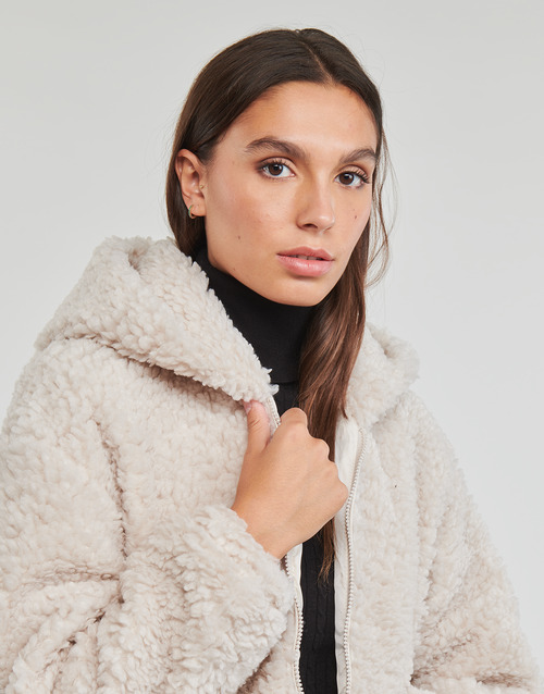 Only - ONLELLIE SHERPA HOODED JACKET CC  OTW - Beige
