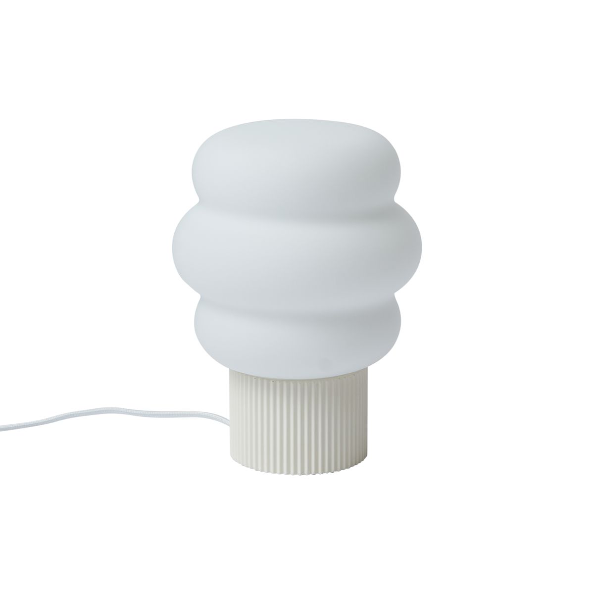 Japandi tafellamp beige met opaal glas 18cm - Kumo