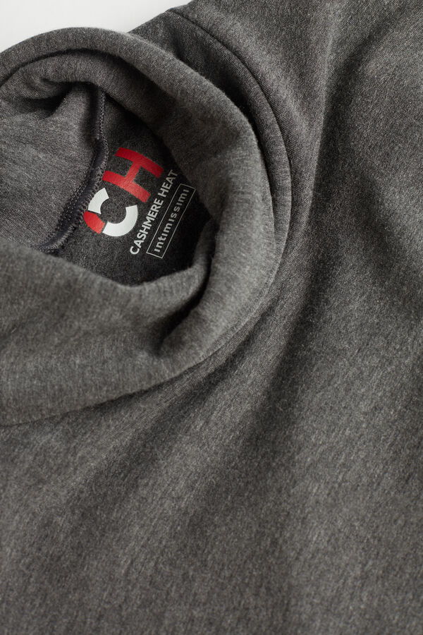 Camiseta de manga comprida em modal cashmere com gola alta.
