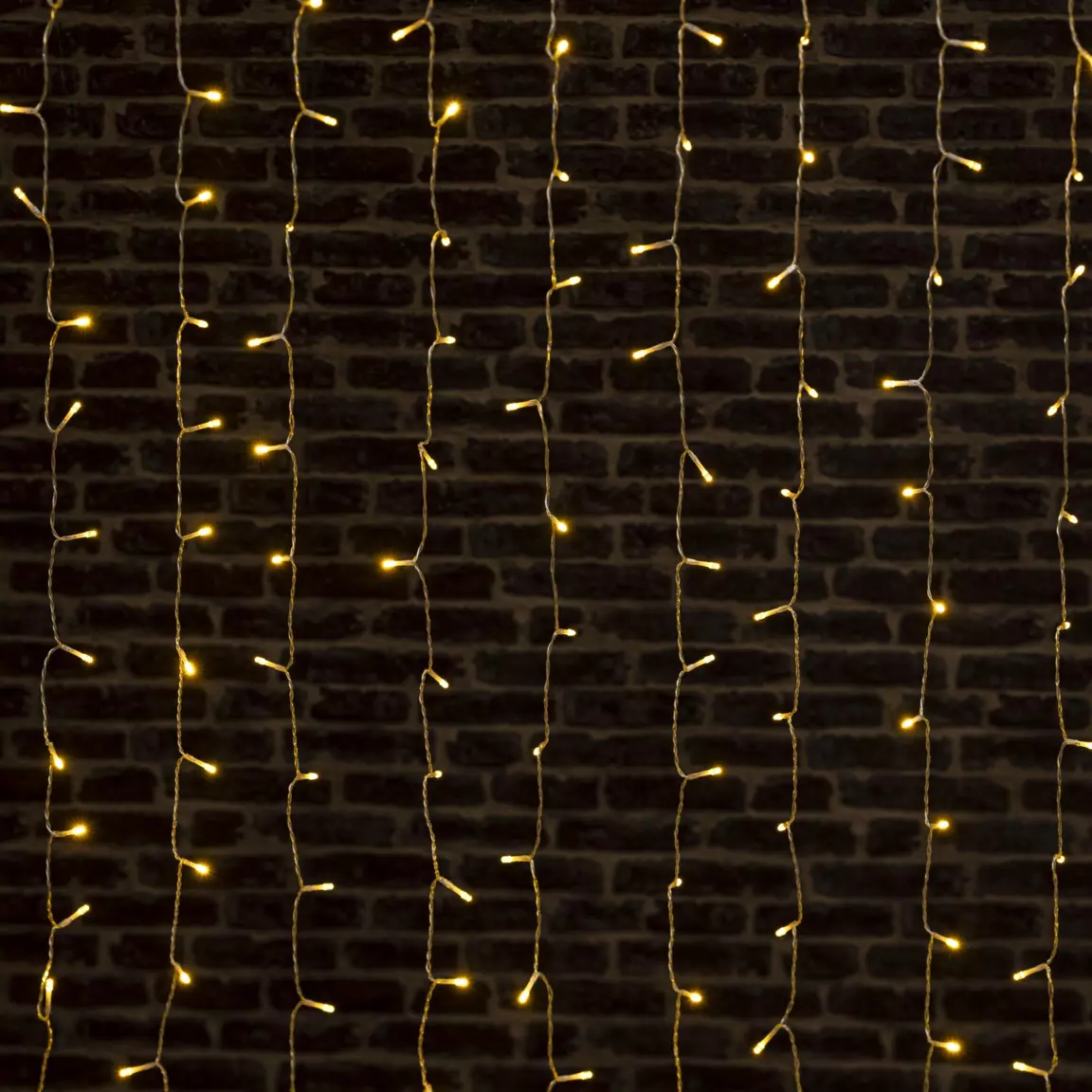Rideau lumineux H2 m L0,90 m 200 LED Blanc chaud